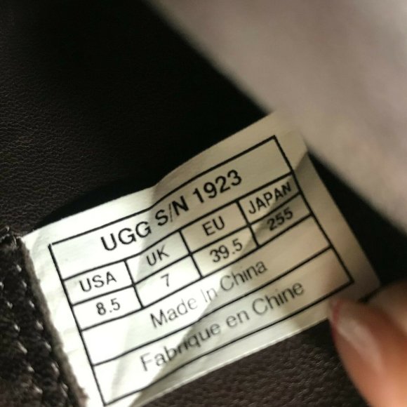 UGG Brown Leather Combat Boots - Picture 11 of 12